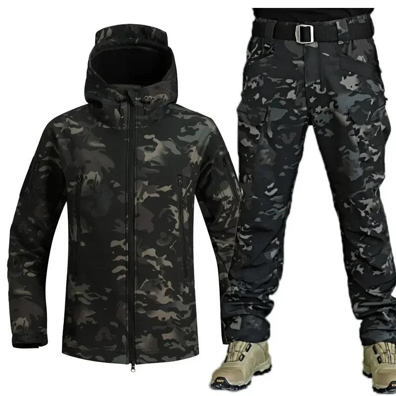 Adenbora - Blouson Coupe-vent Thermique Homme pour Camping & Randonnée, Style Militaire, Polyester, Col Mandarin. - Adenbora