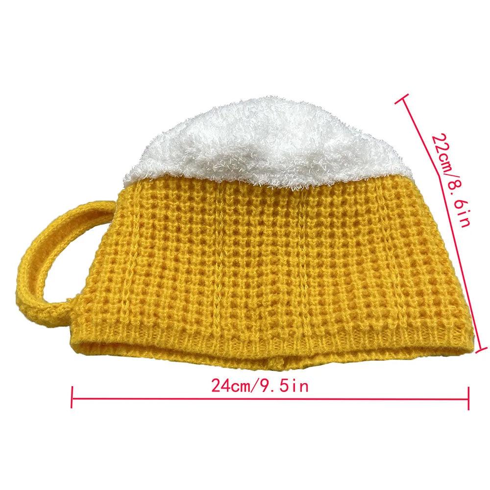 Adenbora - Bonnet Novelty 3D Beer Mug Knitted Hat for Stylish Winter Warmth - Adenbora