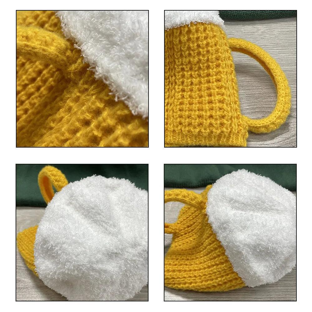 Adenbora - Bonnet Novelty 3D Beer Mug Knitted Hat for Stylish Winter Warmth - Adenbora