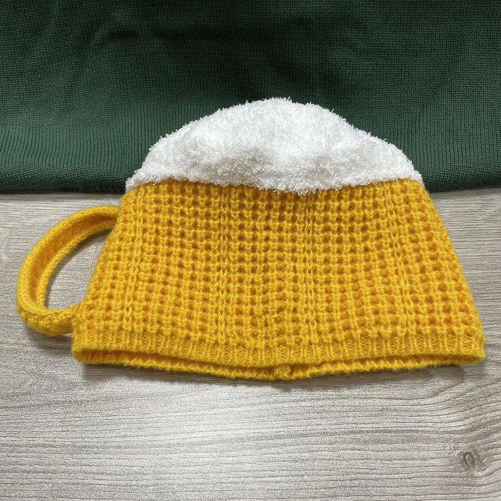 Adenbora - Bonnet Novelty 3D Beer Mug Knitted Hat for Stylish Winter Warmth - Adenbora