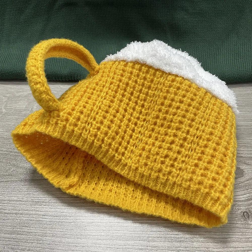 Adenbora - Bonnet Novelty 3D Beer Mug Knitted Hat for Stylish Winter Warmth - Adenbora