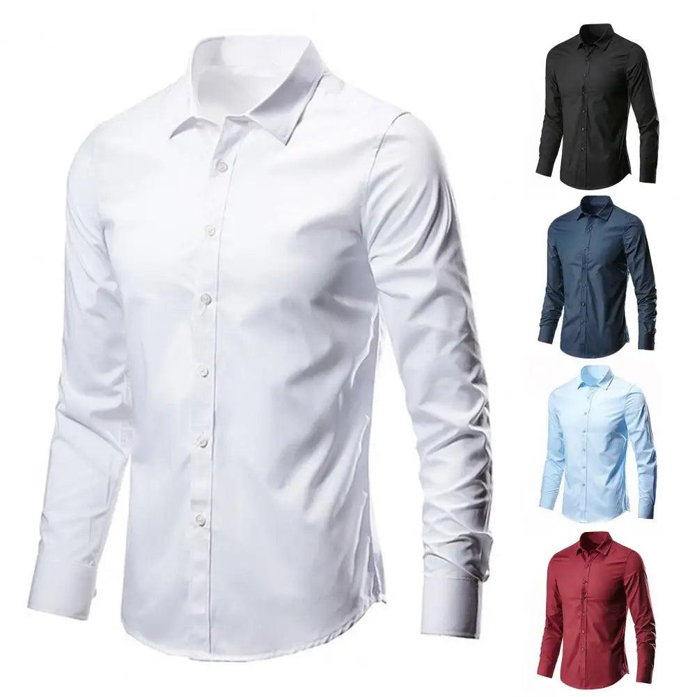 Adenbora Chemise Décontractée en Polyester avec Fibre - Élégance Casual pour Hommes - Adenbora