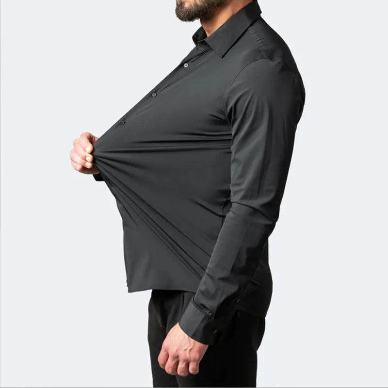 Adenbora Chemise Décontractée en Polyester - Élégance Décontractée pour Hommes - Adenbora