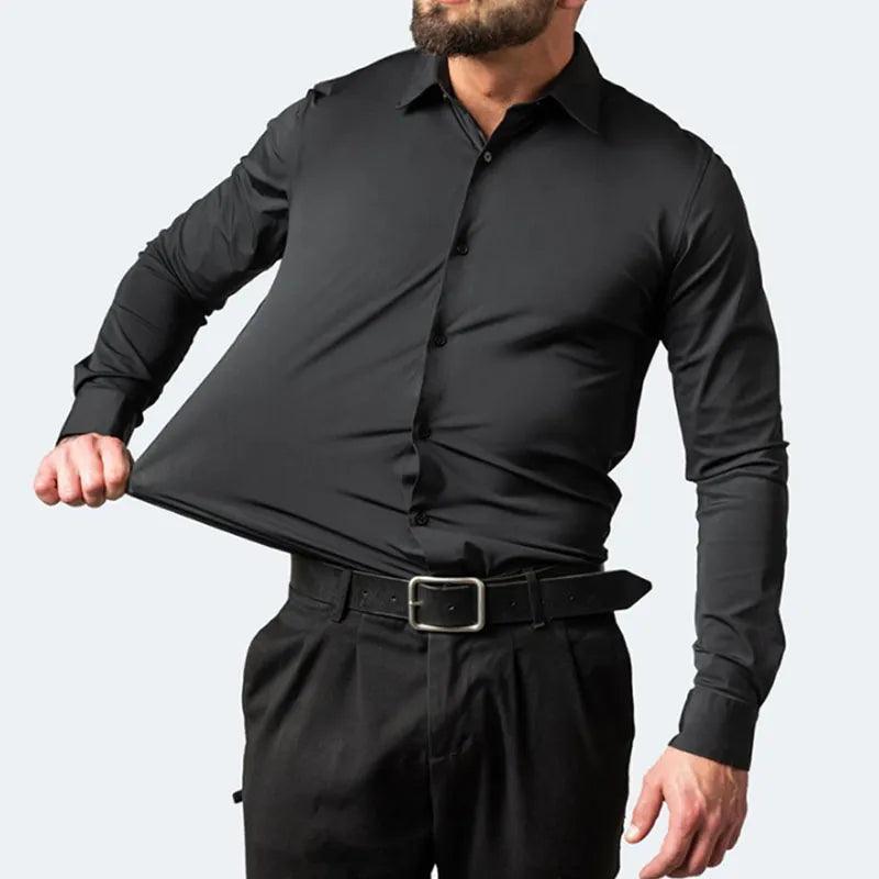 Adenbora Chemise Décontractée en Polyester - Élégance Décontractée pour Hommes - Adenbora