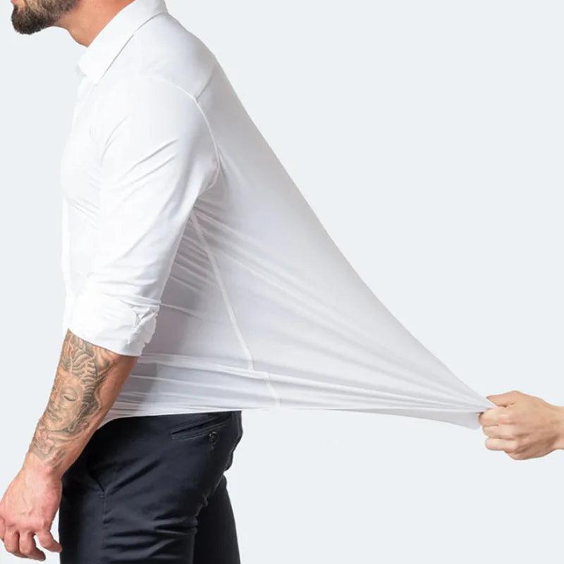 Adenbora Chemise Décontractée en Polyester - Élégance Décontractée pour Hommes - Adenbora