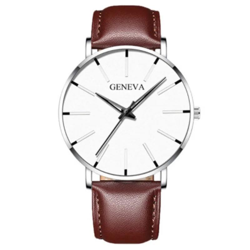 Adenbora - Élégance Numérique : Montre Fashion & Casual en Cuir avec Fonctions Avancées - Adenbora