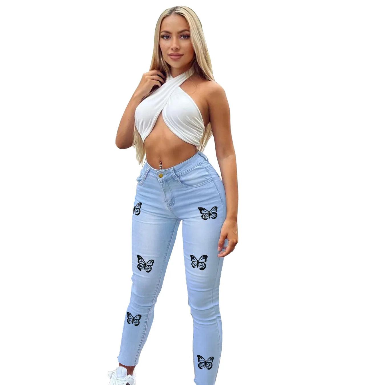 Adenbora - Élégance printanière avec le Jean Pencil Pants en LYCRA pour femmes - Adenbora