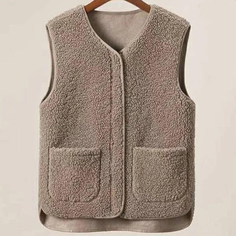 Adenbora - Élégant Gilet Sans Manches en Polaire pour Femmes, Style Office Lady & Confort Automne/Hiver FW2022 - Adenbora