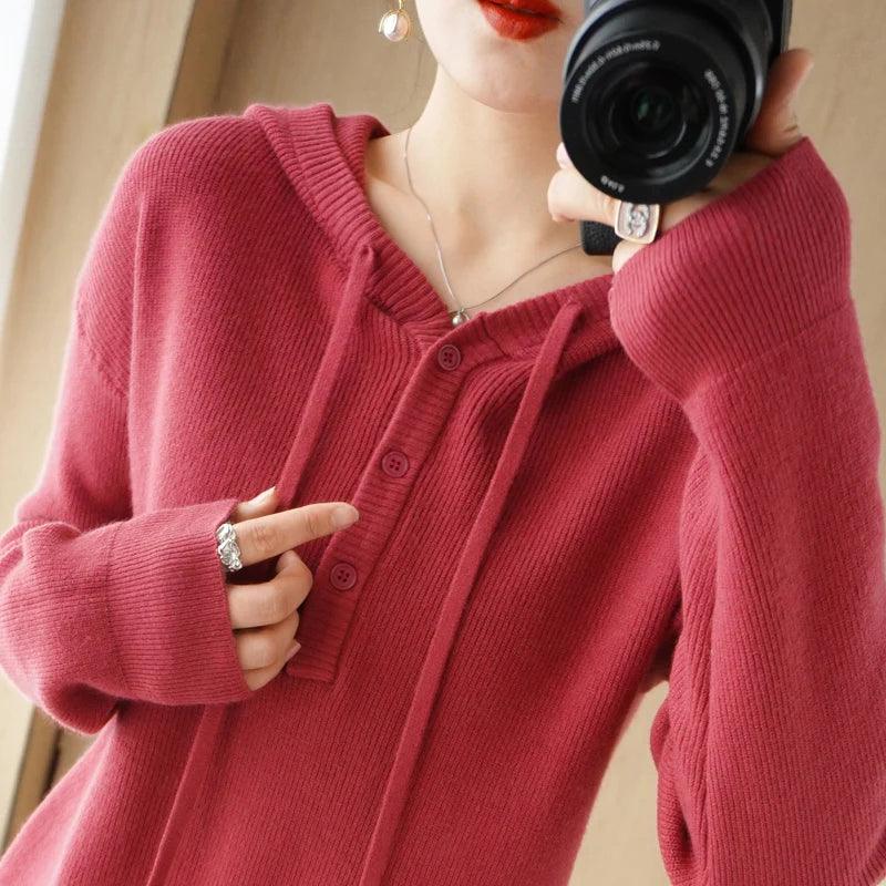 Adenbora Fashion: Élégant Hoodie en Laine pour Femmes - Style Casual Chic pour l'Automne/Hiver - Adenbora