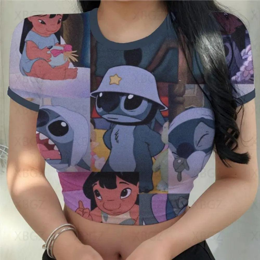 Adenbora - Haut Sexy et Club Disney Minnie Mickey - Élégance Estivale Taille XS-3XL - Adenbora