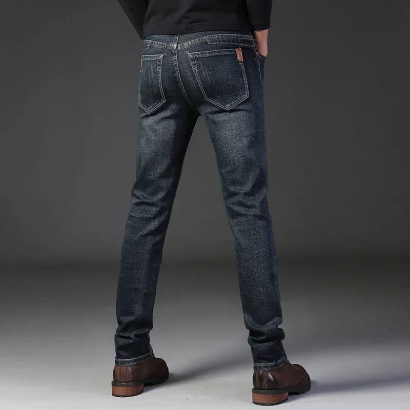 Adenbora - Jean Casual Homme Élégant pour l'Automne et l'Hiver, Poches et Fermeture Éclair, Style Smart Casual Midweight Full Length - Adenbora