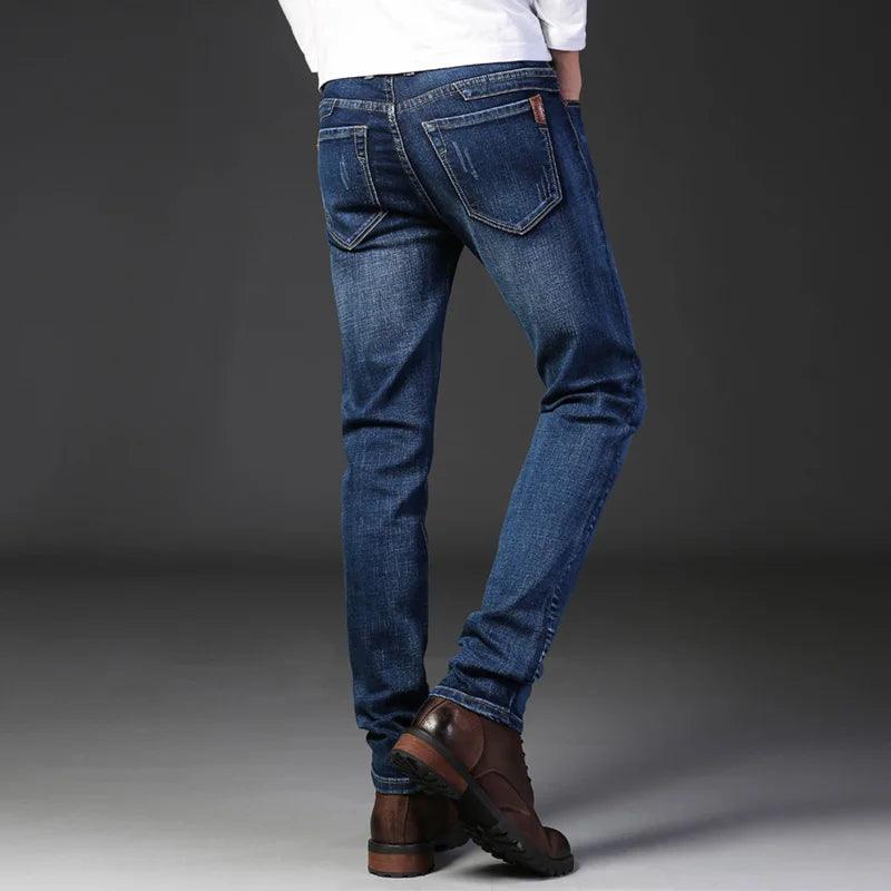 Adenbora - Jean Casual Homme Élégant pour l'Automne et l'Hiver, Poches et Fermeture Éclair, Style Smart Casual Midweight Full Length - Adenbora