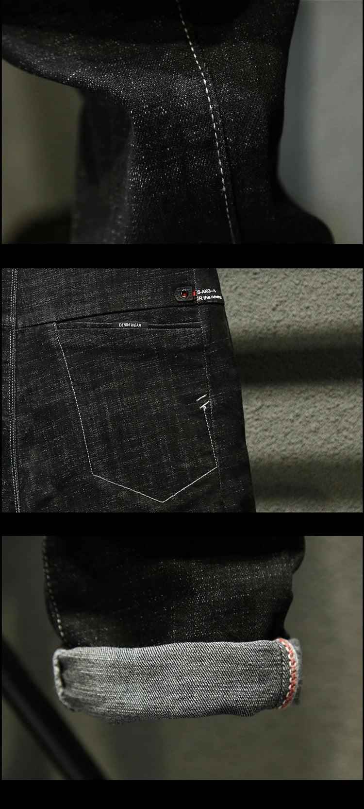 Adenbora: Jean High Street Élégant pour Homme, Style Unique Plaid Dot - Y007 - Adenbora