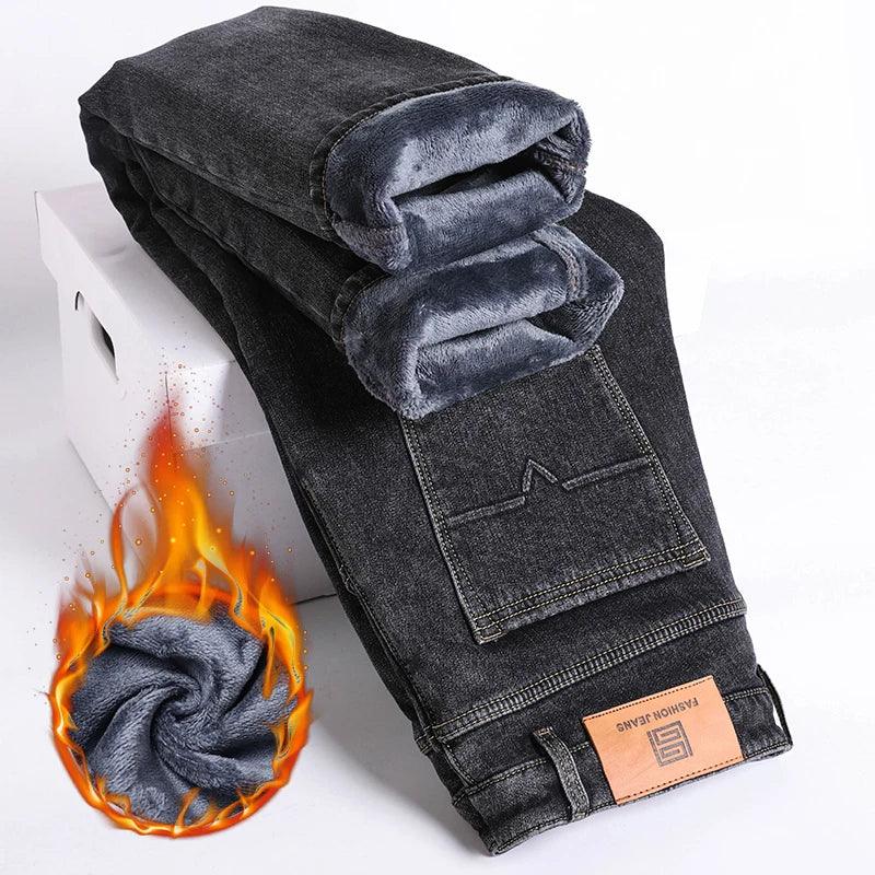 Adenbora : Jean Homme Style Smart Casual Hiver - Confort Denim Fleece - Adenbora