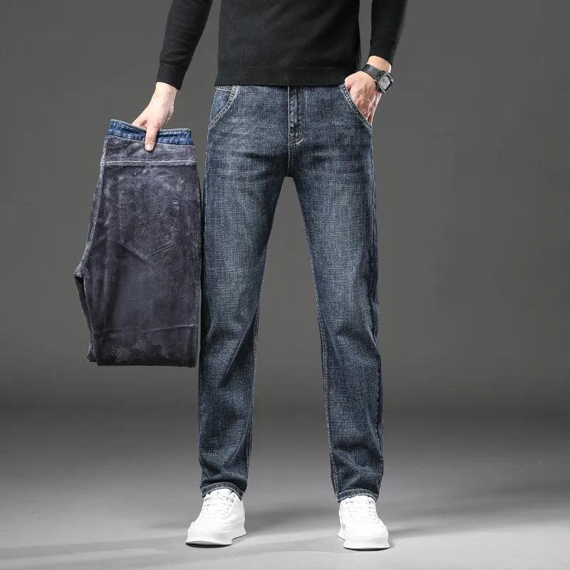 Adenbora : Jean Homme Style Smart Casual Hiver - Confort Denim Fleece - Adenbora