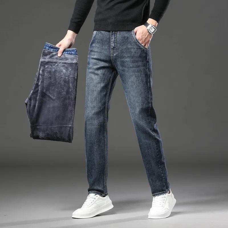 Adenbora : Jean Homme Style Smart Casual Hiver - Confort Denim Fleece - Adenbora