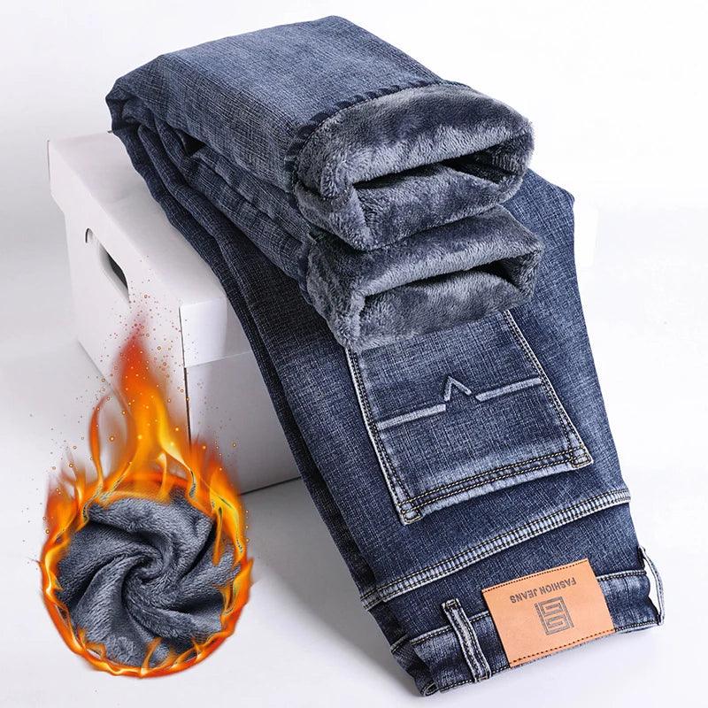 Adenbora : Jean Homme Style Smart Casual Hiver - Confort Denim Fleece - Adenbora