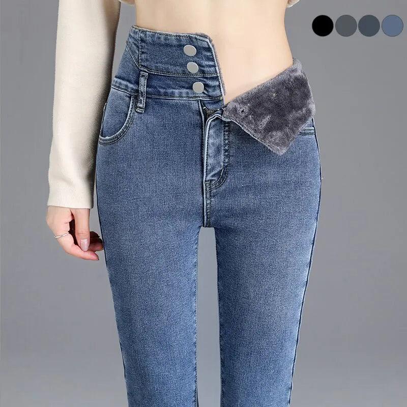 Adenbora: Jeans Haut de Gamme en COTON, Polyester et Spandex - Style Skinny, Confort Hivernal, Poches Pratiques. - Adenbora