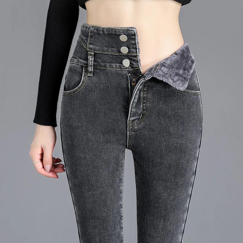 Adenbora: Jeans Haut de Gamme en COTON, Polyester et Spandex - Style Skinny, Confort Hivernal, Poches Pratiques. - Adenbora