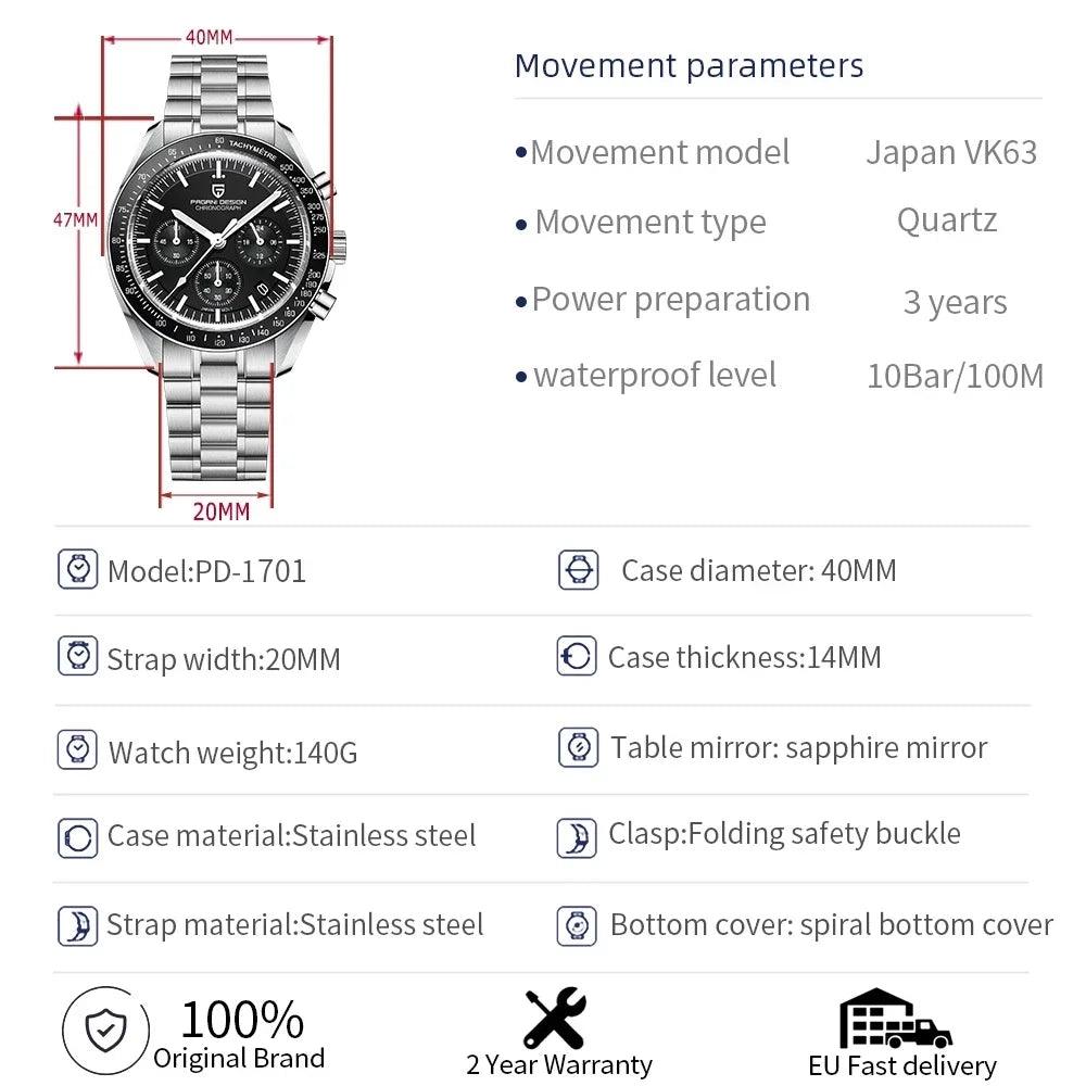 Adenbora - Montre de Luxe en Acier Inoxydable avec Fonctions Avancées, Élégance et Raffinement Redéfinis - Adenbora