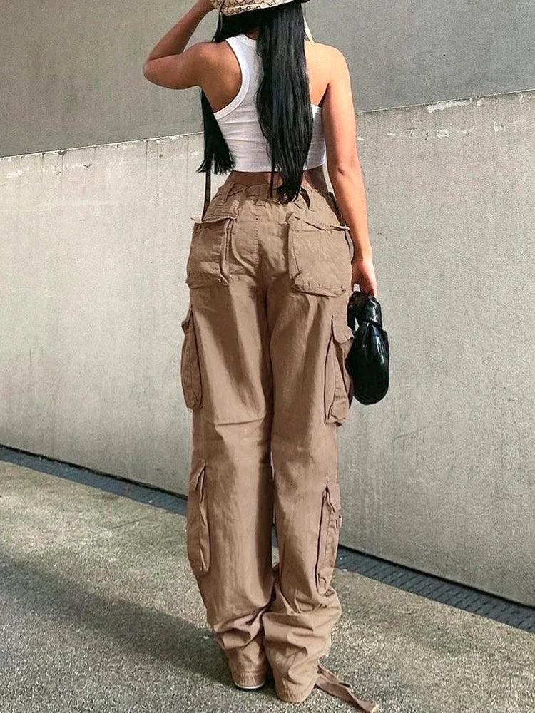 Adenbora: Pantalon Cargo l JUNIOR avec Poches et Éléments Vintage pour Femmes - Adenbora