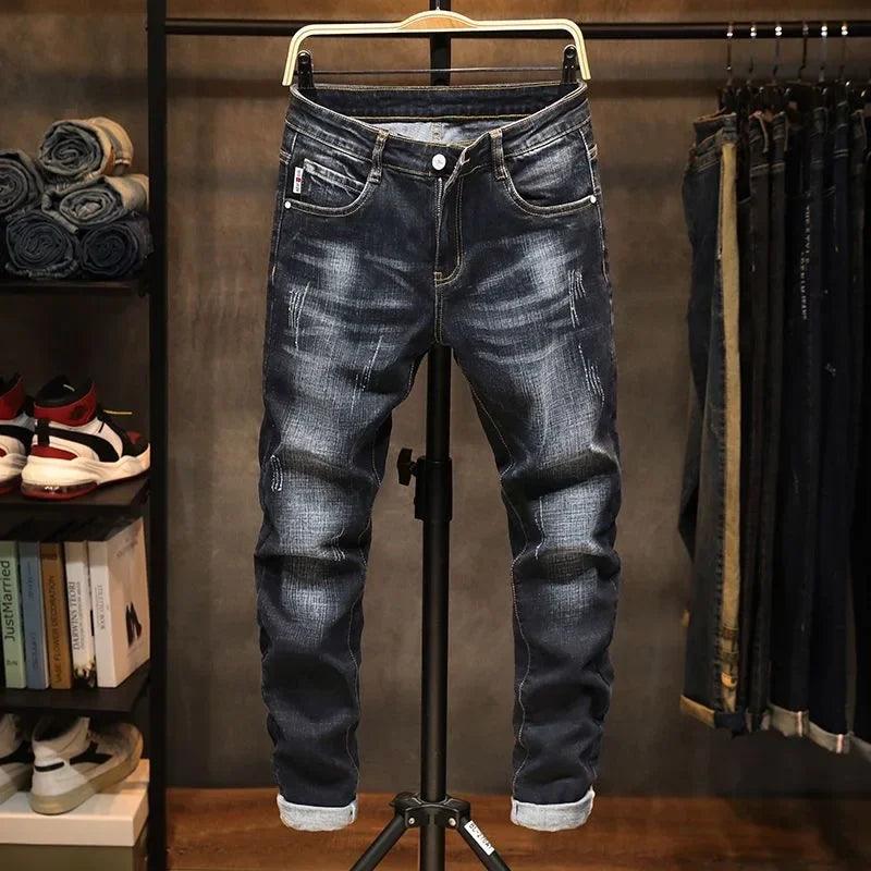 Adenbora : Pantalon Denim Homme Smart Casual - Style Élégant pour l'Automne & le Printemps - Adenbora