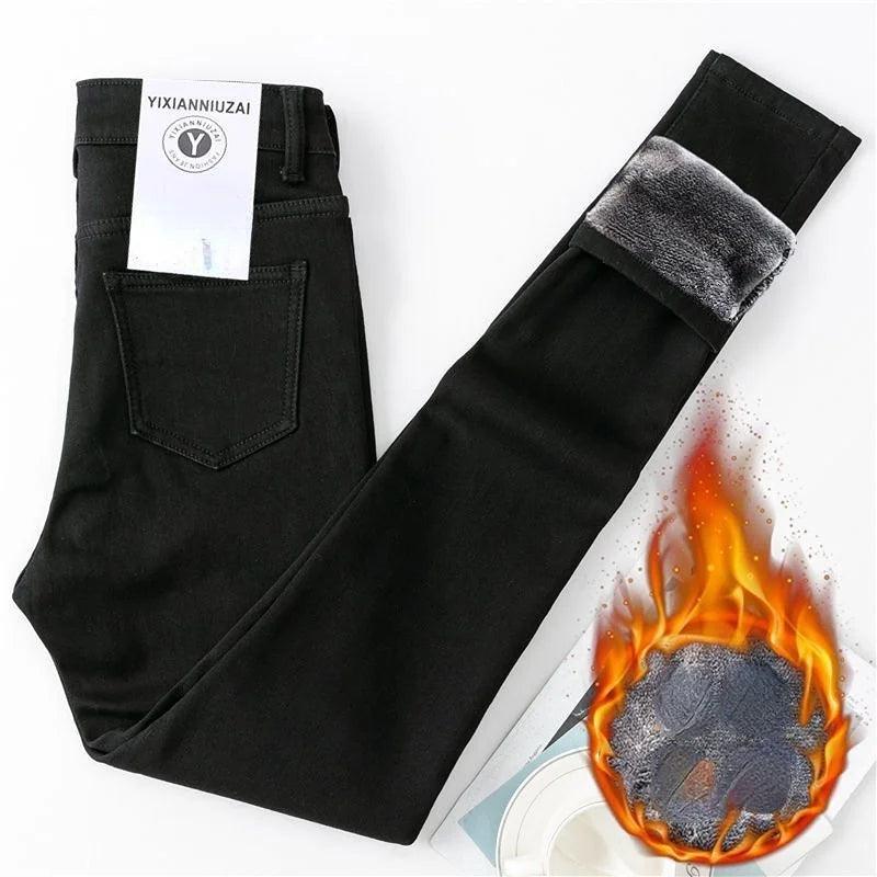 Adenbora Pantalon Junior en Polyester à la Mode pour l'Hiver avec Taille Haute - Adenbora