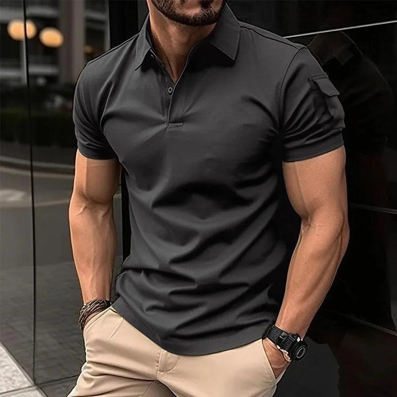 Adenbora : Polo Slim en Polyester Respirant pour Homme - Style Casual Été - Adenbora