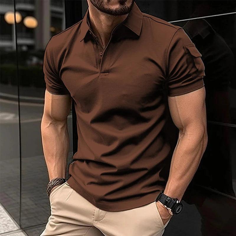 Adenbora : Polo Slim en Polyester Respirant pour Homme - Style Casual Été - Adenbora