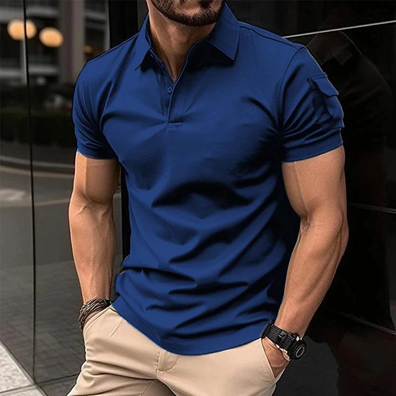 Adenbora : Polo Slim en Polyester Respirant pour Homme - Style Casual Été - Adenbora