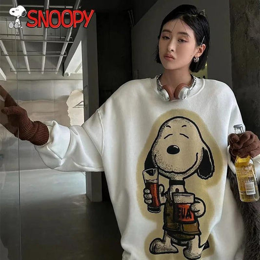 Adenbora - Sweat à capuche Snoopy : Style Cosplay Chaud et Confortable - Adenbora