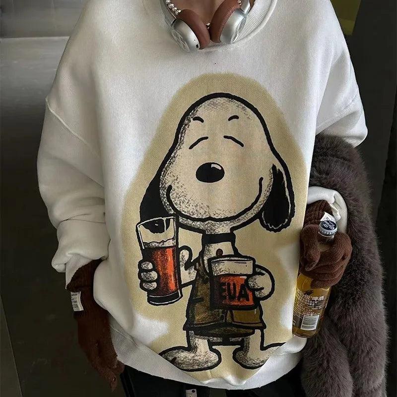 Adenbora - Sweat à capuche Snoopy : Style Cosplay Chaud et Confortable - Adenbora