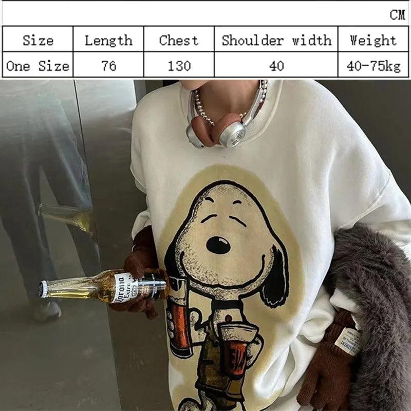 Adenbora - Sweat à capuche Snoopy : Style Cosplay Chaud et Confortable - Adenbora