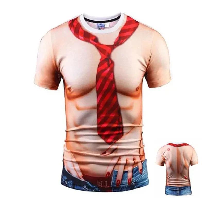 Adenbora - T-shirt estival homme en polyester 3D, style décontracté, manches courtes. - Adenbora