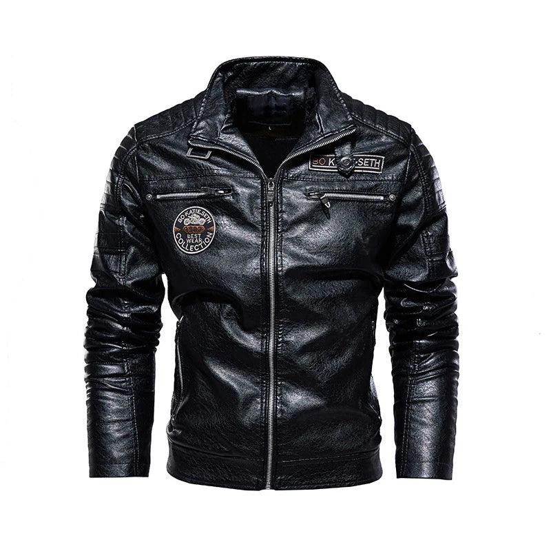 Adenbora - Veste en Cuir Homme pour un Style Moto & Biker Tendance et Chaud en Automne/Hiver - Adenbora