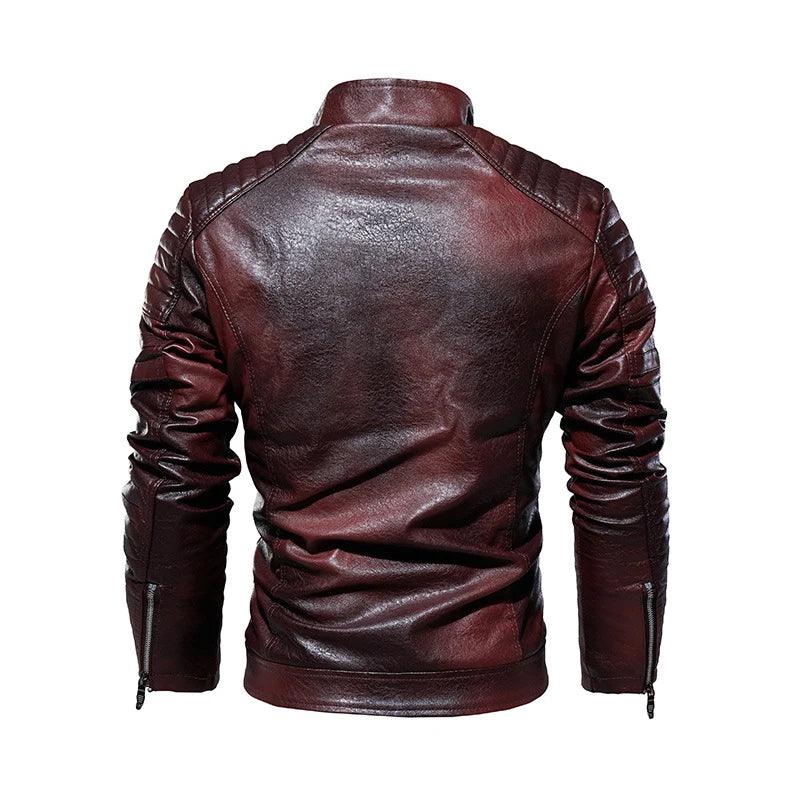 Adenbora - Veste en Cuir Homme pour un Style Moto & Biker Tendance et Chaud en Automne/Hiver - Adenbora