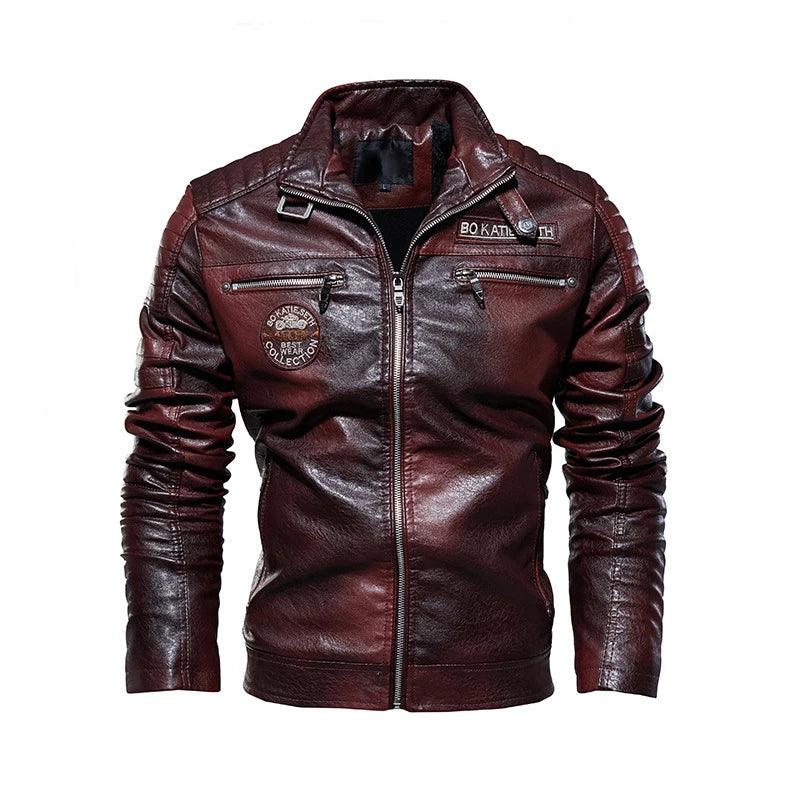 Adenbora - Veste en Cuir Homme pour un Style Moto & Biker Tendance et Chaud en Automne/Hiver - Adenbora