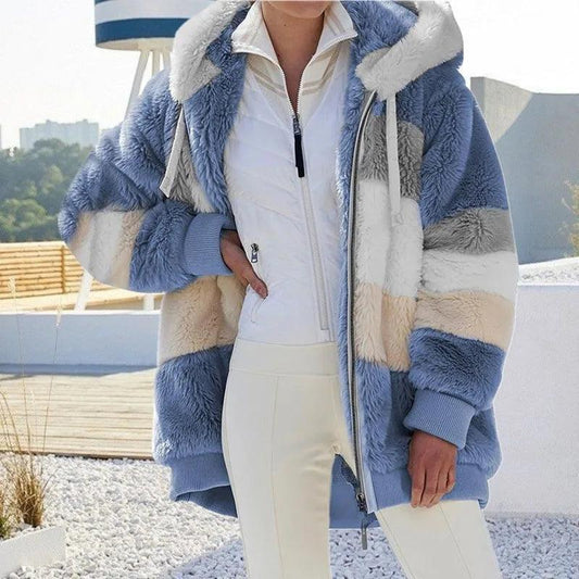 Adenbora Winter Elegance: Manteau Slim Fur Femme - Style Décontracté & Chic - Adenbora