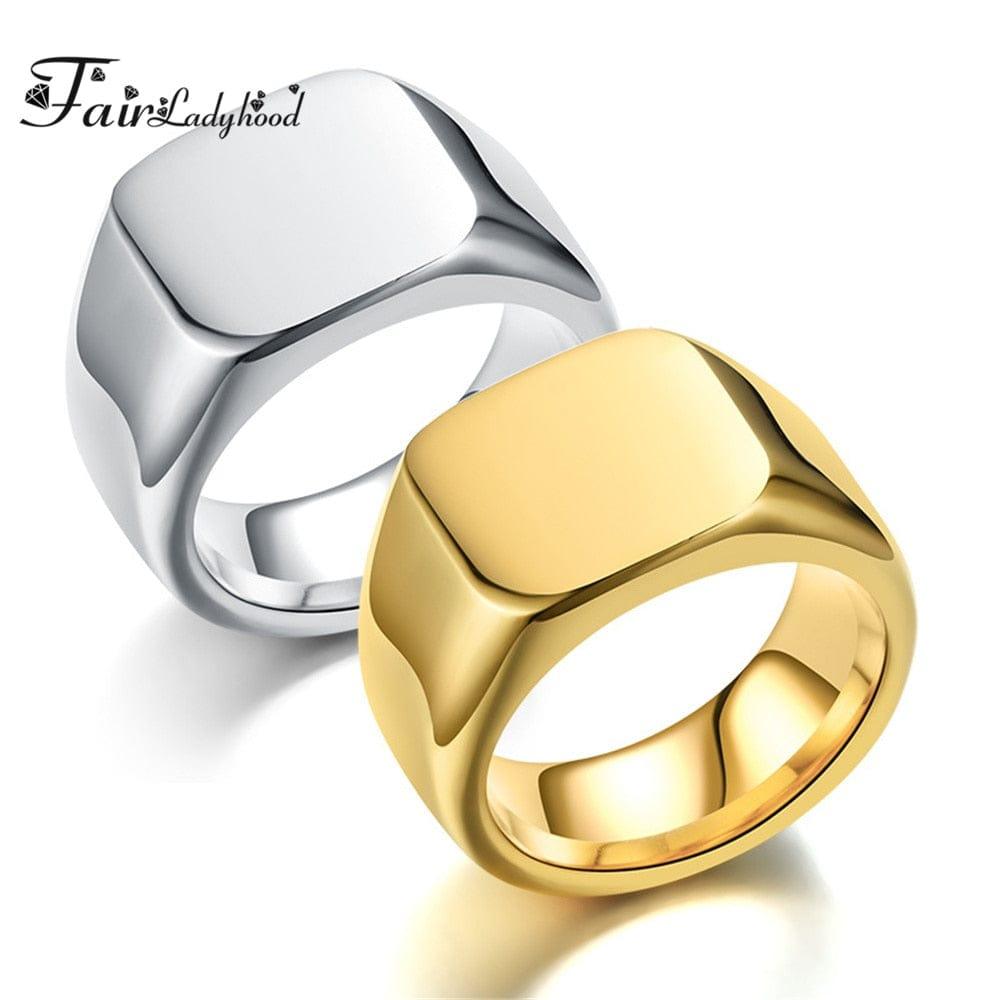 bague chevalière lisse pour homme de FairLadyHood - Adenbora