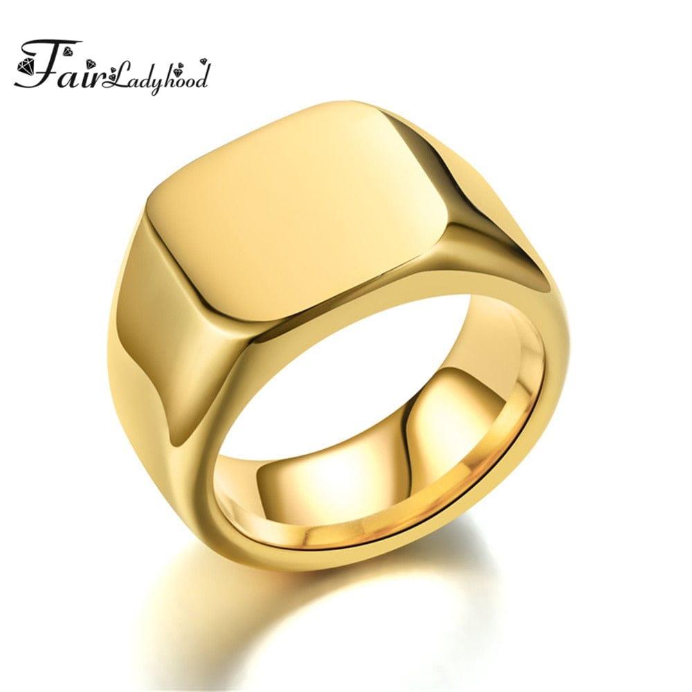 bague chevalière lisse pour homme de FairLadyHood - Adenbora