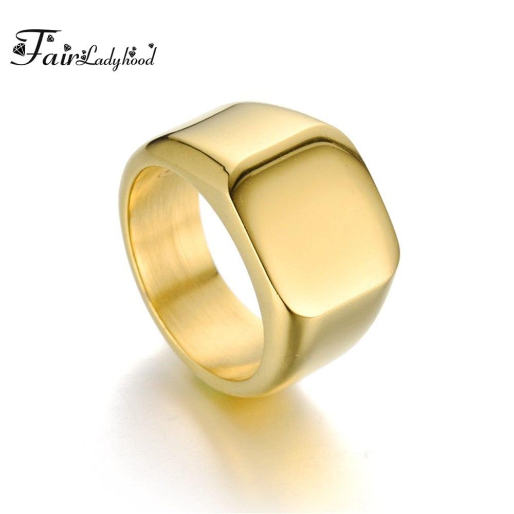 bague chevalière lisse pour homme de FairLadyHood - Adenbora