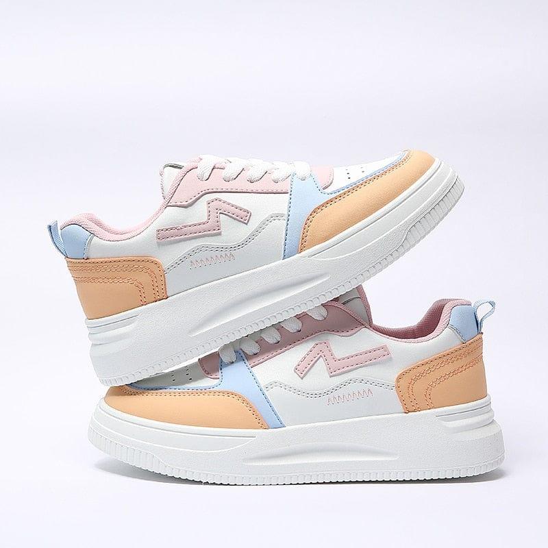 Baskets colorées pour femme style AF1 - Adenbora