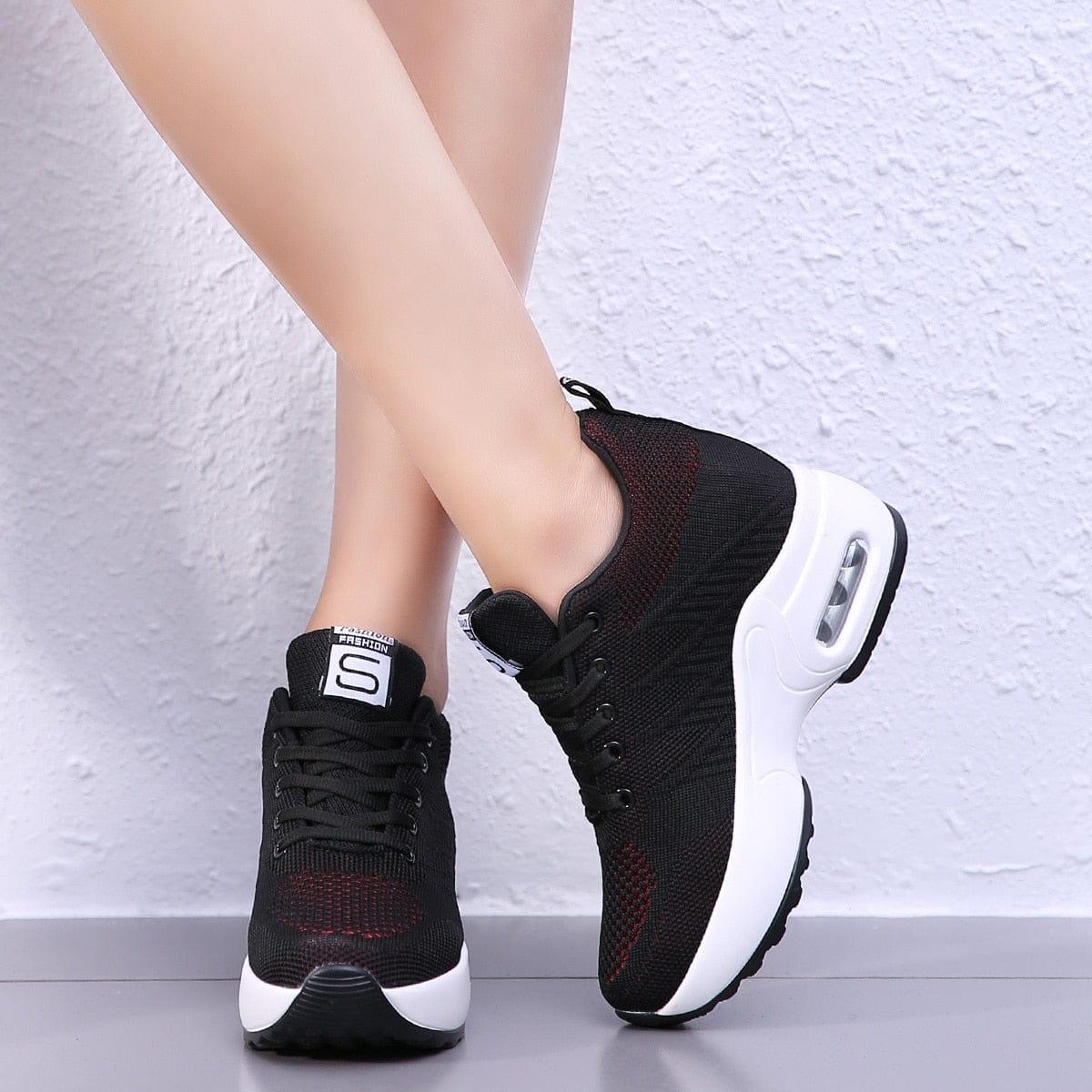 Baskets pour femme en maille respirante - Chaussures de sport confortables pour le printemps et l'automne - Adenbora