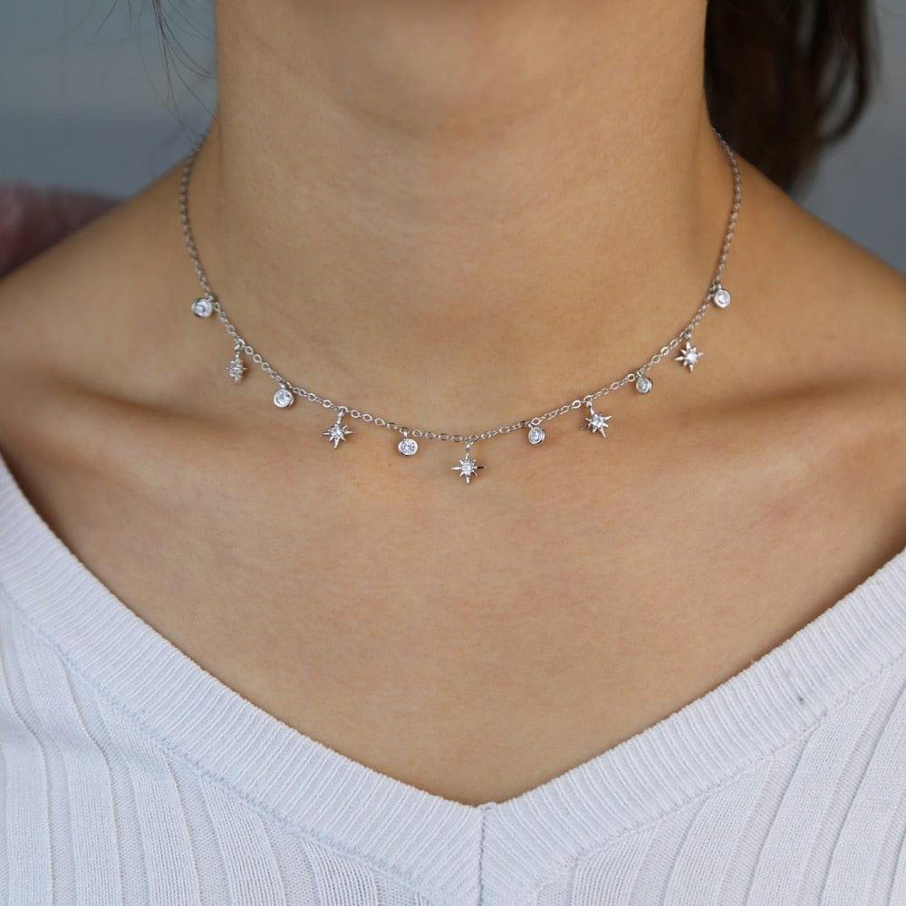 Bijoux Choker Chaine en Or et Argent pour Femme - Adenbora