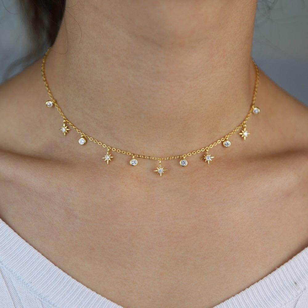 Bijoux Choker Chaine en Or et Argent pour Femme - Adenbora