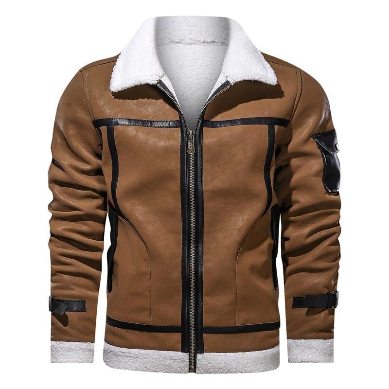 Blouson en daim avec fourrure intérieur - Adenbora