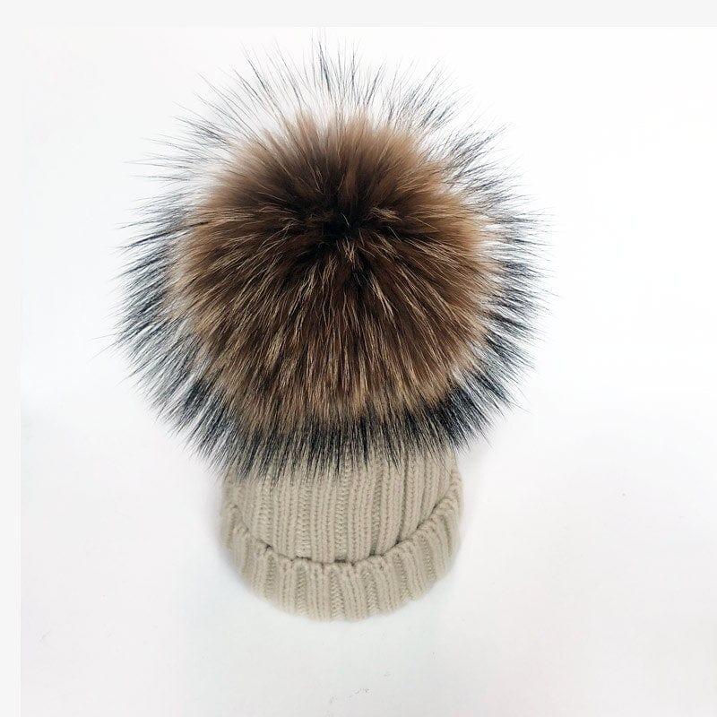 Bonnet d'hiver avec pompon fashion pour femme - Adenbora