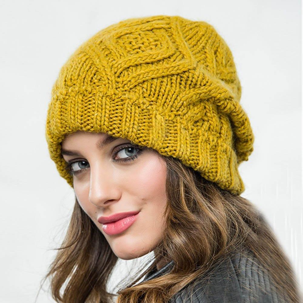 Bonnet épais en tricot pour femme style unique - Adenbora