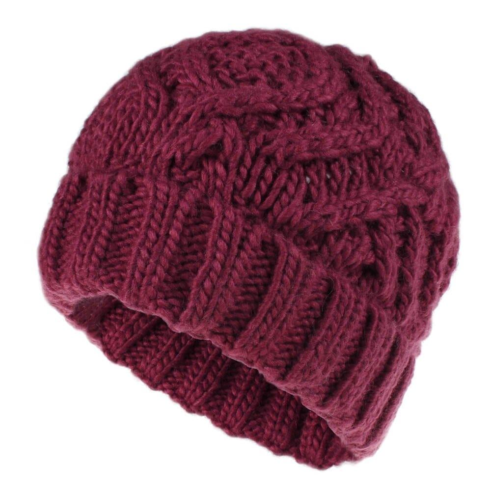 Bonnet épais en tricot pour femme style unique - Adenbora