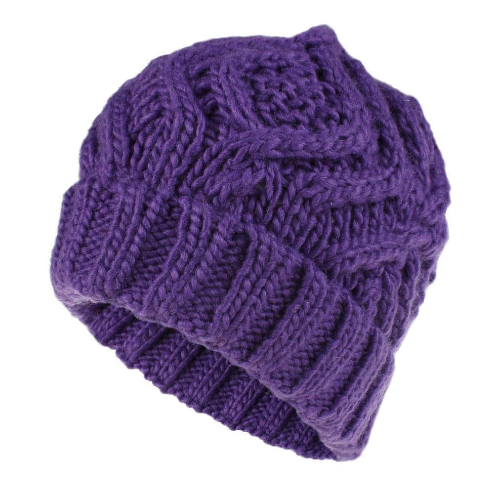 Bonnet épais en tricot pour femme style unique - Adenbora